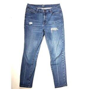 BDG Low Slung Skinny Jean Women 28x26 Distressed Blue Denim Ankle Med Wash